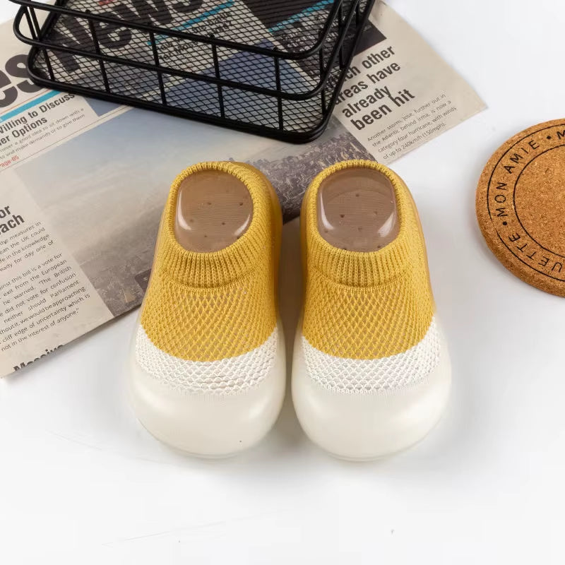Summer New Combed Cotton anti Slip and Breathable Children'S Soft Sole Shoes Baby Walking Shoes Mesh Faced Baby Floor Socks