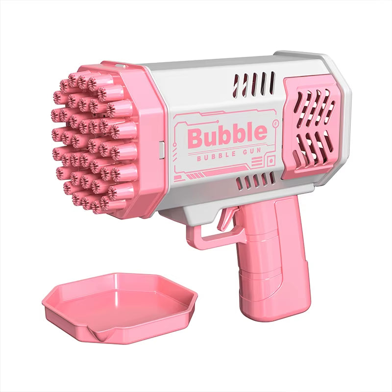 40 Hole Handheld Fully Automatic Space Light Bubble Machine Electric Children'S Toys without Battery without Bubble Water