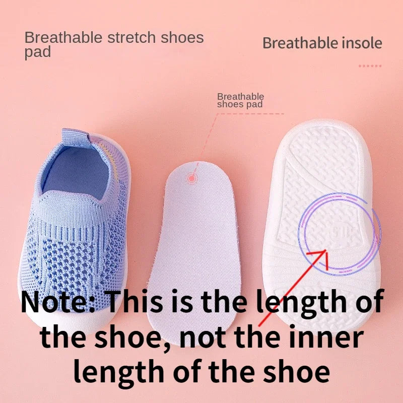 Breathable Mesh Kids Sneakers 2026 Casual Infant Baby Girls Boys Shoes Soft Bottom Comfortable Non-Slip