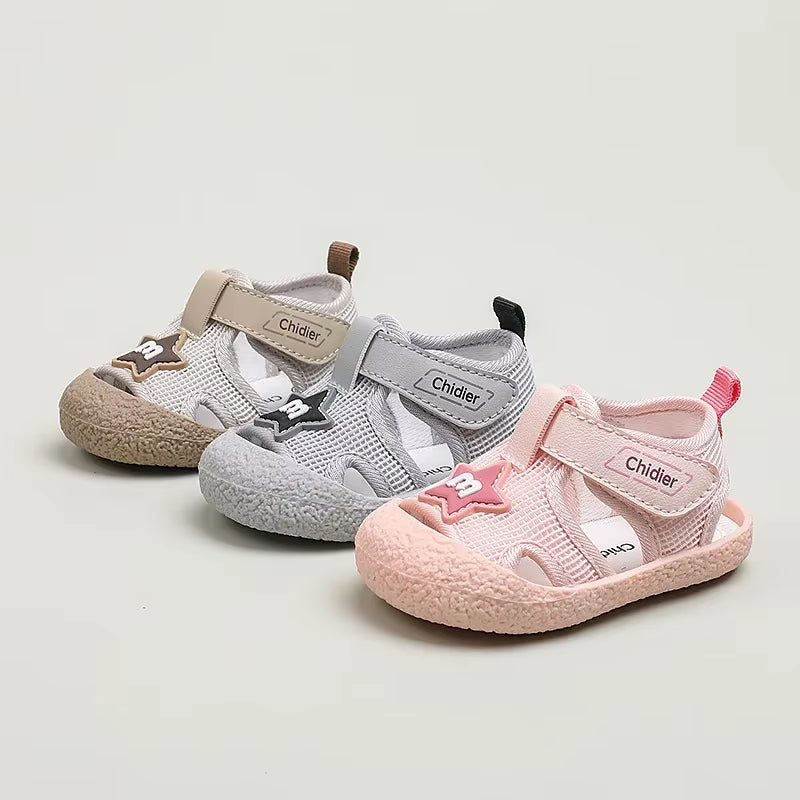 Kids Shoes Baby Boys Girls Summer Sandals Non-Slip Soft Sole Toddler Sandals Breathable Sweat Sandals Sneakers