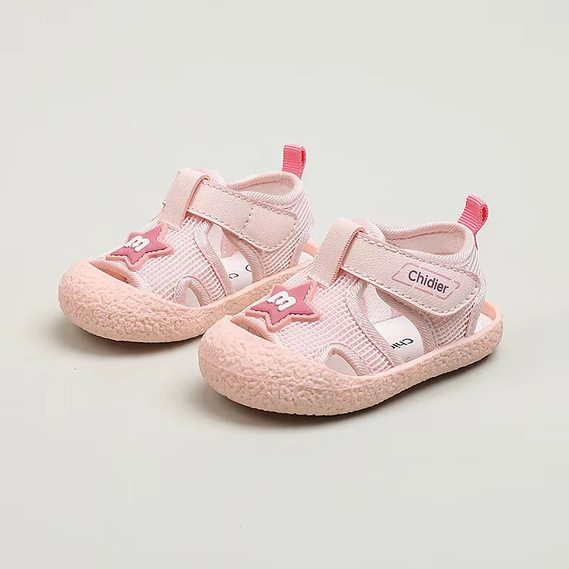 Kids Shoes Baby Boys Girls Summer Sandals Non-Slip Soft Sole Toddler Sandals Breathable Sweat Sandals Sneakers