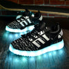 Rechargeable Luminous Shoes Children Shoes USB Colorful Flying Woven Light Shoes