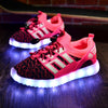 Rechargeable Luminous Shoes Children Shoes USB Colorful Flying Woven Light Shoes