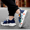 Blue Boys' Single Shoes, Casual Children's Leather, Boys' Students, Big Kids' Soft-soled Sneakers