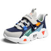 Blue Boys' Single Shoes, Casual Children's Leather, Boys' Students, Big Kids' Soft-soled Sneakers