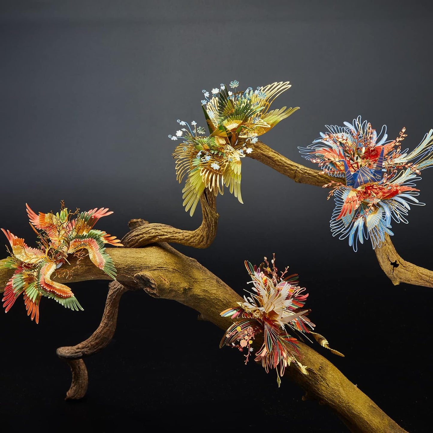 3D Metal Puzzles for Adults, 6Pcs/Set Wish Cranes 3D Metal Model Building Kits, Challenging Brain Teaser 3D Puzzles DIY Assembling Crafts Kit Creative Home Decor.