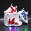 Children's Alphabet Webbing Mesh Breathable Kids Luminous Shoes Casual Sports Shoes