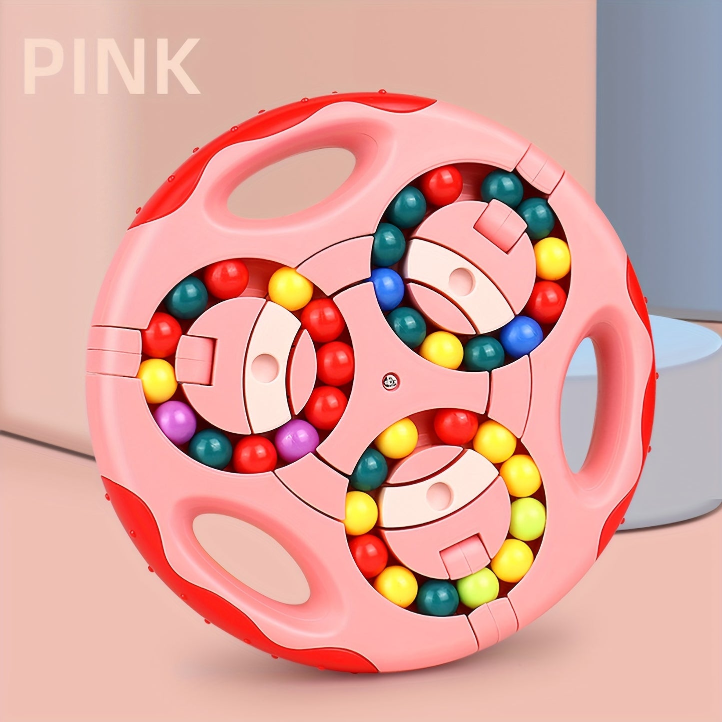 Rotating Magic Bean Cube Magic Bean Cube Toys Portable Double-Sided Ball Rotating Bean 3D Puzzles Education Toy For Kids Double Flip Handheld Puzzle Rings Stress Fidget Spinners Toys