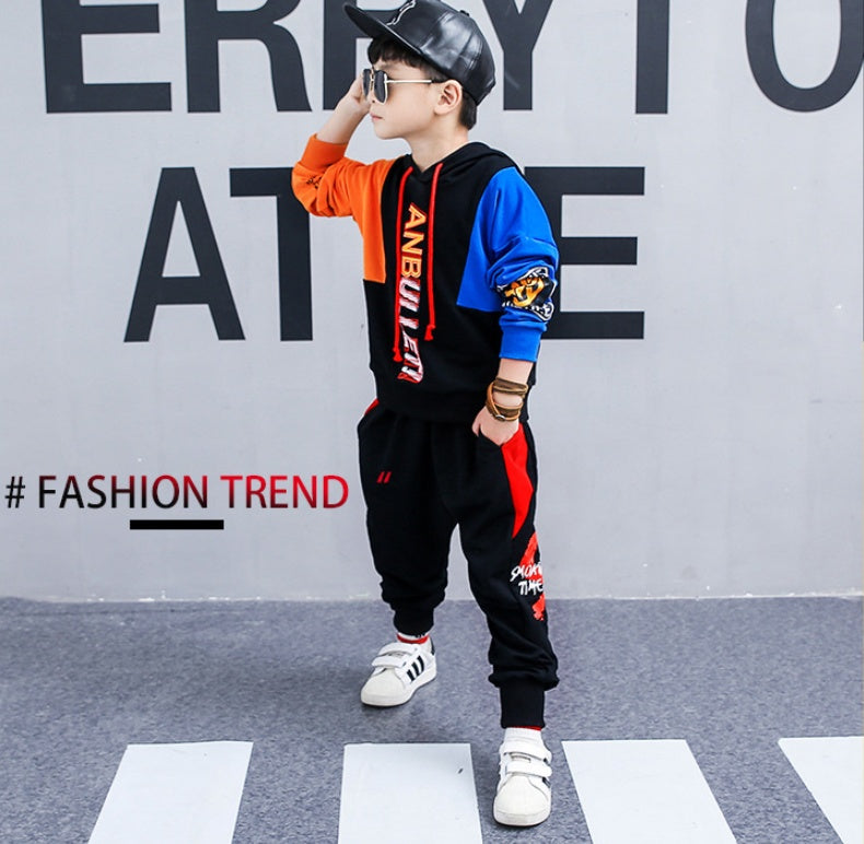 Boys spring suit new Korean children's clothing in the big boy boy long-sleeved sports two-piece suit tide clothes