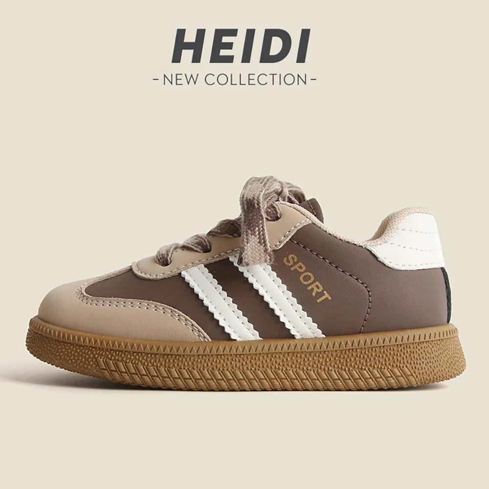 PU Leather Sneakers for Children Waterproof Trend Fashion Children'S Tennis Shoes Anti-Slippery Sport Shoes for Kids