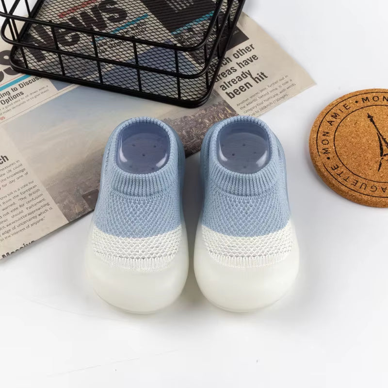 Summer New Combed Cotton anti Slip and Breathable Children'S Soft Sole Shoes Baby Walking Shoes Mesh Faced Baby Floor Socks