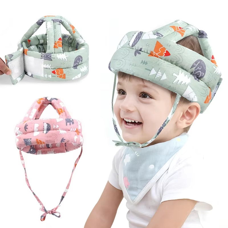 Soft Comfortable Head Security & Protection Adjustable Hats Baby Toddler Cap Anti-Collision Protective Hat Baby Safety Helmet