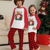 Christmas Parent-Child Clothes Set Long Sleeve T-Shirt Plaid Pants Family Matching Pajamas