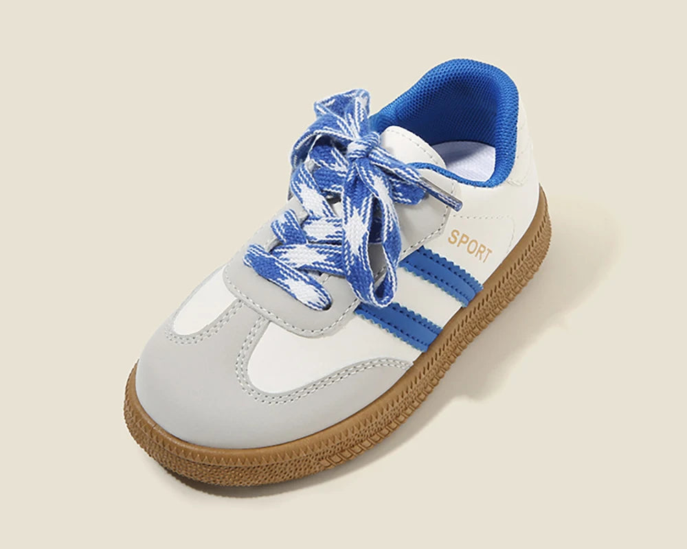 PU Leather Sneakers for Children Waterproof Trend Fashion Children'S Tennis Shoes Anti-Slippery Sport Shoes for Kids