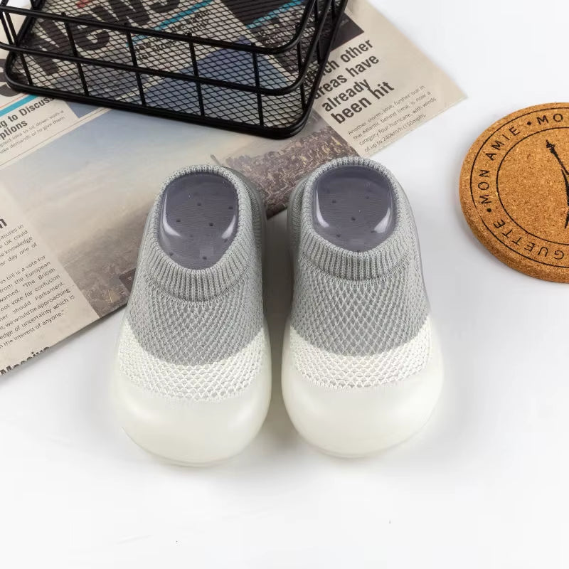 Summer New Combed Cotton anti Slip and Breathable Children'S Soft Sole Shoes Baby Walking Shoes Mesh Faced Baby Floor Socks