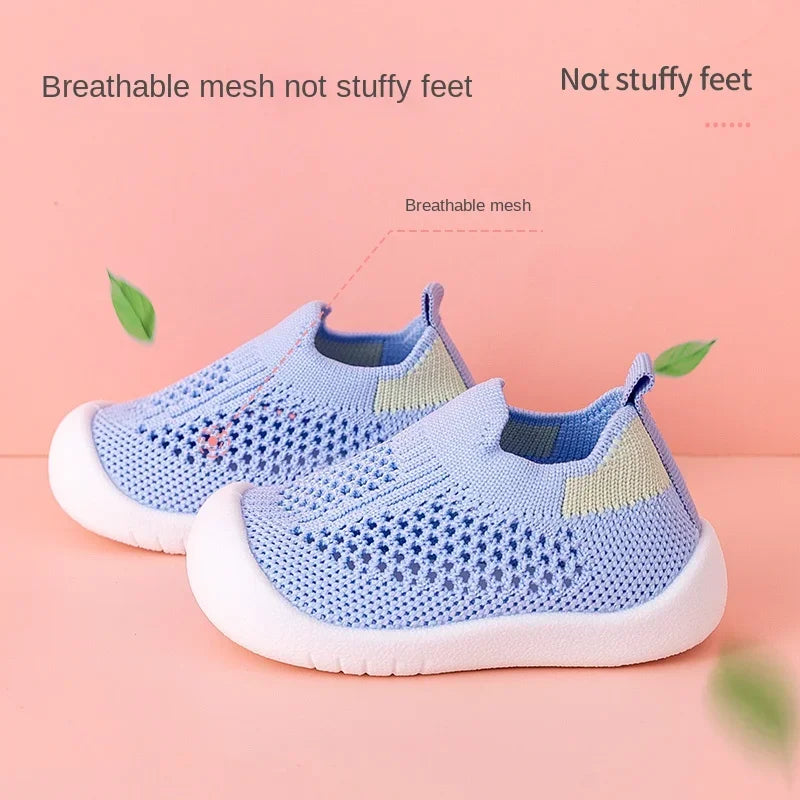 Breathable Mesh Kids Sneakers 2026 Casual Infant Baby Girls Boys Shoes Soft Bottom Comfortable Non-Slip