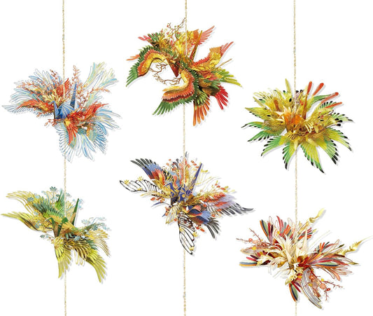 3D Metal Puzzles for Adults, 6Pcs/Set Wish Cranes 3D Metal Model Building Kits, Challenging Brain Teaser 3D Puzzles DIY Assembling Crafts Kit Creative Home Decor.