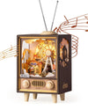 Robotime Rolife Sunset Carnival Music Boxes With Lights For Kids Adults Home Decoration Luxurious Design 3D Wooden Puzzle Toys