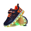 Size 26-37 Kids Led USB Recharge Glowing Shoes Children's Hook Loop