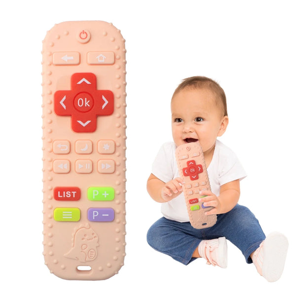 Silicone Baby Teething Toy, Remote Shape Teether for 0-12 Months, Bpa-Free, Dishwasher Safe