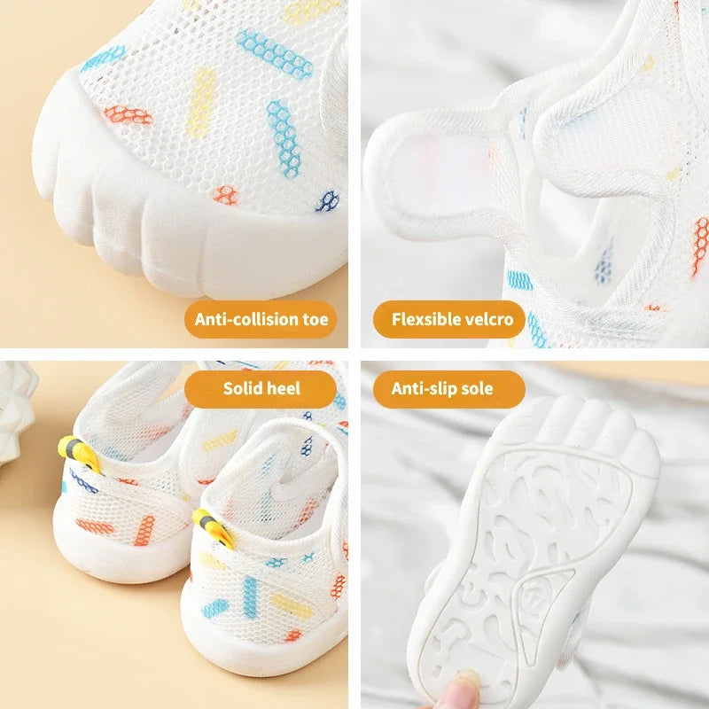 Baby Girl Shoes Classic Net Sneakers Newborn Baby Boys Girls First Walkers Shoes Infant Toddler Soft Sole Anti-Slip Baby Shoes