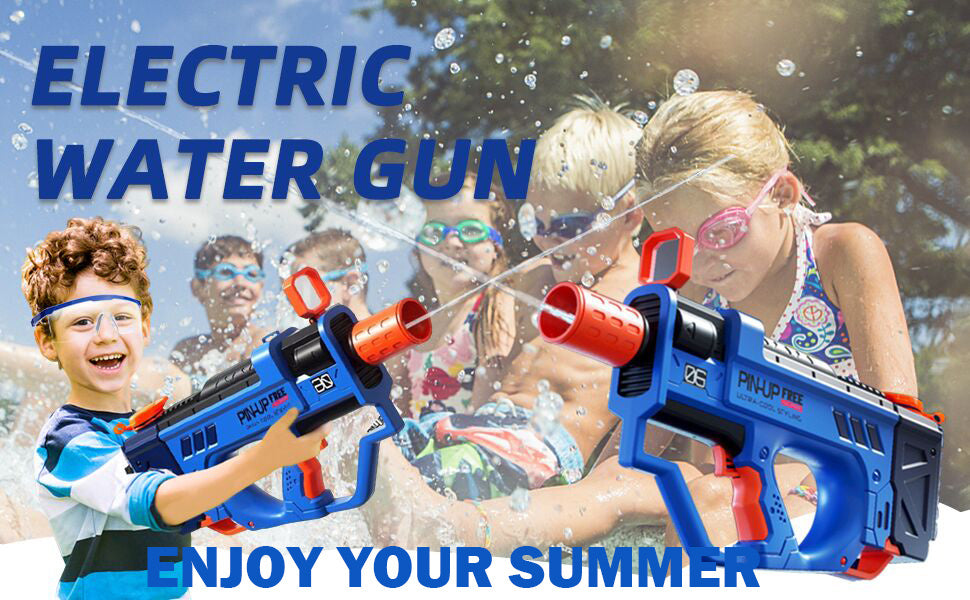 Lectric Water Gun For Adults Kids, Motorized Squirt Guns With Rechargeable Battery   800cc High Capacity, Long Distance Automatic Water Guns Up To 32 FT Range,Water Blaster Beach Pool Toys