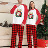 Christmas Parent-Child Clothes Set Long Sleeve T-Shirt Plaid Pants Family Matching Pajamas