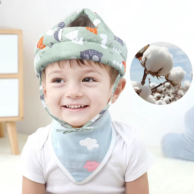 Soft Comfortable Head Security & Protection Adjustable Hats Baby Toddler Cap Anti-Collision Protective Hat Baby Safety Helmet