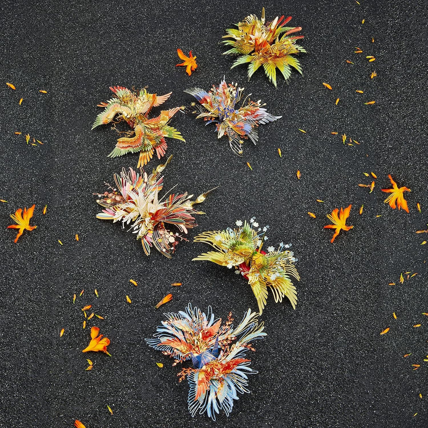 3D Metal Puzzles for Adults, 6Pcs/Set Wish Cranes 3D Metal Model Building Kits, Challenging Brain Teaser 3D Puzzles DIY Assembling Crafts Kit Creative Home Decor.