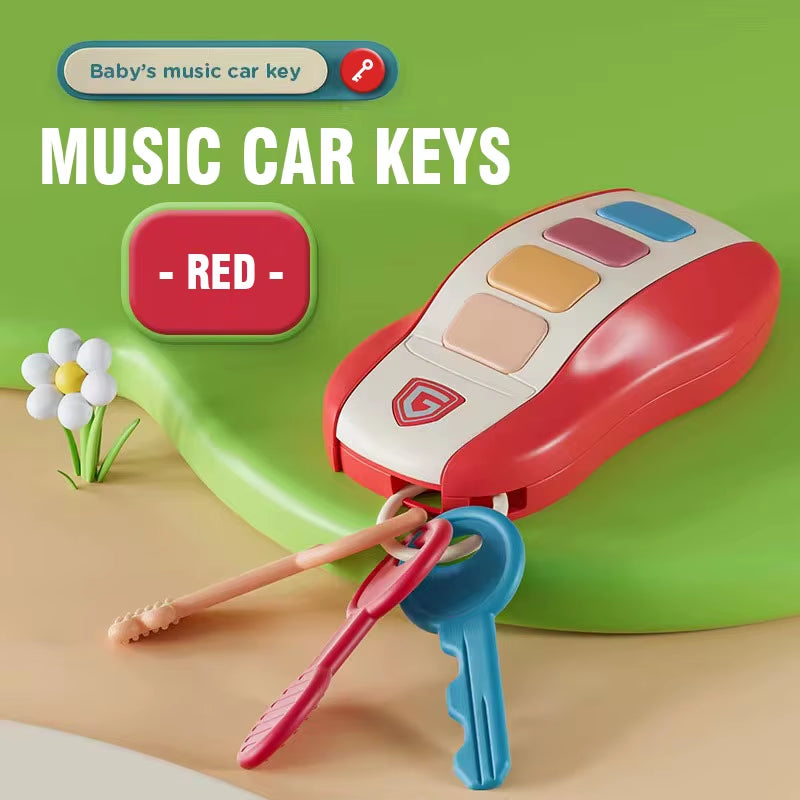 Baby Toys Musical Car Key Vocal Smart Remote Car Voices Pretend Play Educational Toys for Kids Sound Singing Toys Xmas Gifts