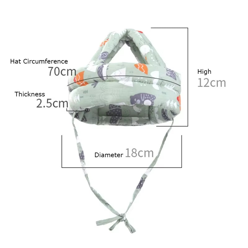 Soft Comfortable Head Security & Protection Adjustable Hats Baby Toddler Cap Anti-Collision Protective Hat Baby Safety Helmet