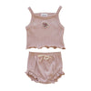 Rose Grey Embroidered Knitting Baby Kids Clothing