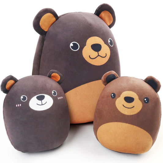 Bear Plush Toy, Squishy Bear Stuffed Animal, Cute Bear Plush Pillow Gift for Kid Boys Girls