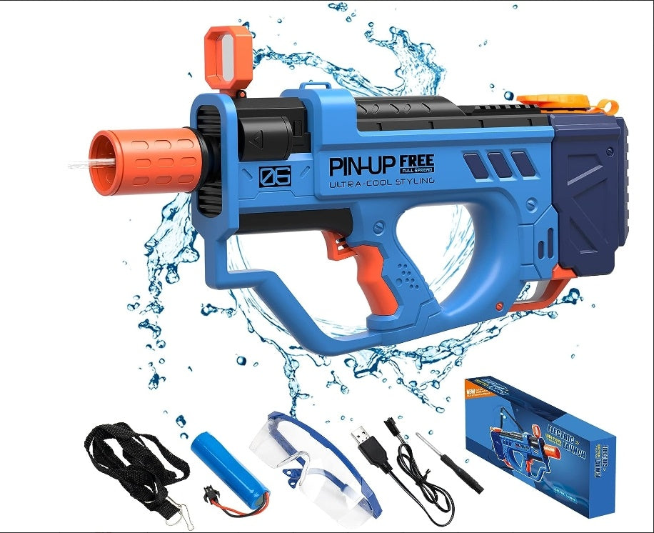 Lectric Water Gun For Adults Kids, Motorized Squirt Guns With Rechargeable Battery   800cc High Capacity, Long Distance Automatic Water Guns Up To 32 FT Range,Water Blaster Beach Pool Toys