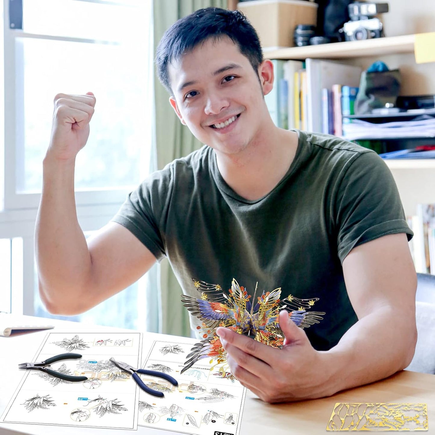 3D Metal Puzzles for Adults, 6Pcs/Set Wish Cranes 3D Metal Model Building Kits, Challenging Brain Teaser 3D Puzzles DIY Assembling Crafts Kit Creative Home Decor.