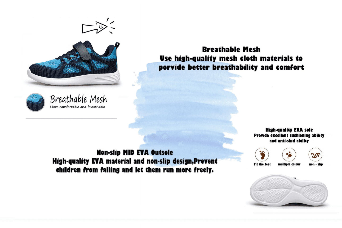 Kids Shoes Boys Girls Breathable Sneakers Athletic Running Shoes (Little/Big Kids)