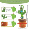 Dancing Cactus Repeat Talking Toy Electronic Plush Toys Can Sing Record Lighten USB