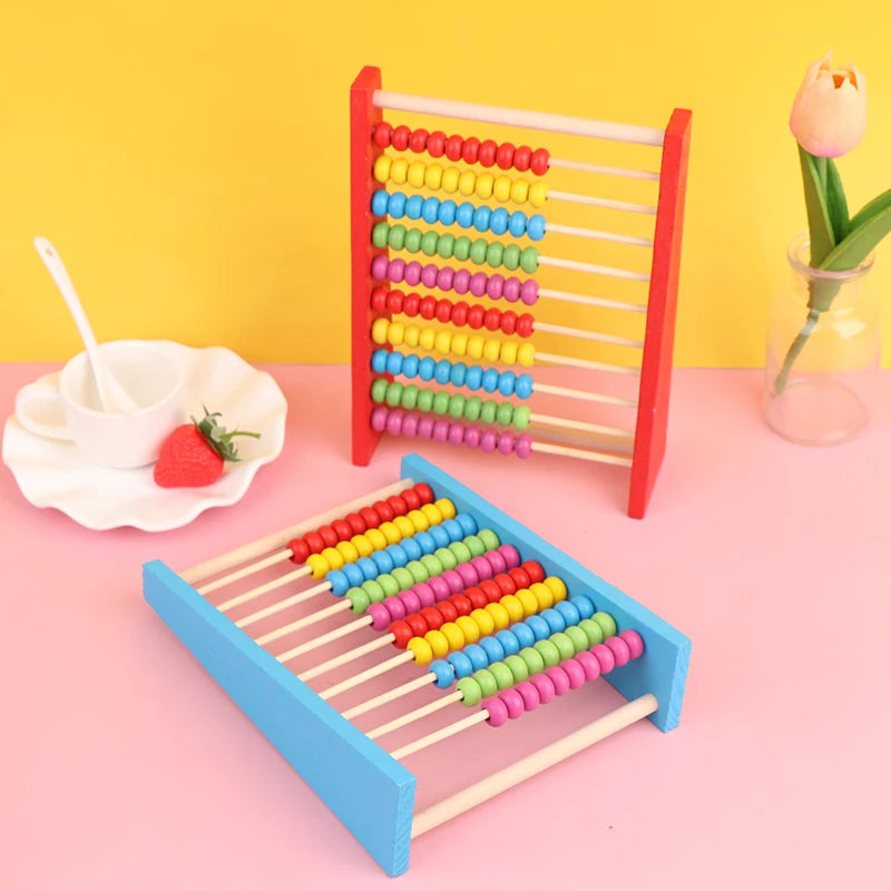 1 Pc 15.5*20*5.8cm Wooden Abacus Child Math Educational Learning Toy Calculat Bead Counting Kid Toy