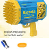 Bubble Gun Rocket 69 Holes Soap Bubbles Machine Gun Shape Automatic Blower With Light Toys For Kids Pomperos