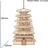 Robotime Five-storied Pagoda 3D Wooden Puzzle Toys For Children Kids Birthday Gift TGN02