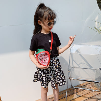 Summer Children's Pineapple Strawberry One Shoulder Jelly Bag