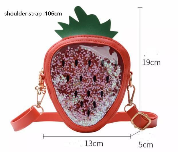 Summer Children's Pineapple Strawberry One Shoulder Jelly Bag