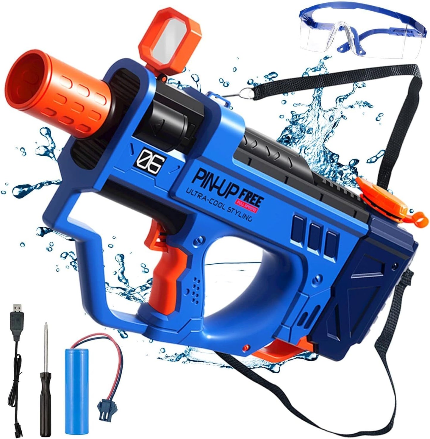 Lectric Water Gun For Adults Kids, Motorized Squirt Guns With Rechargeable Battery   800cc High Capacity, Long Distance Automatic Water Guns Up To 32 FT Range,Water Blaster Beach Pool Toys