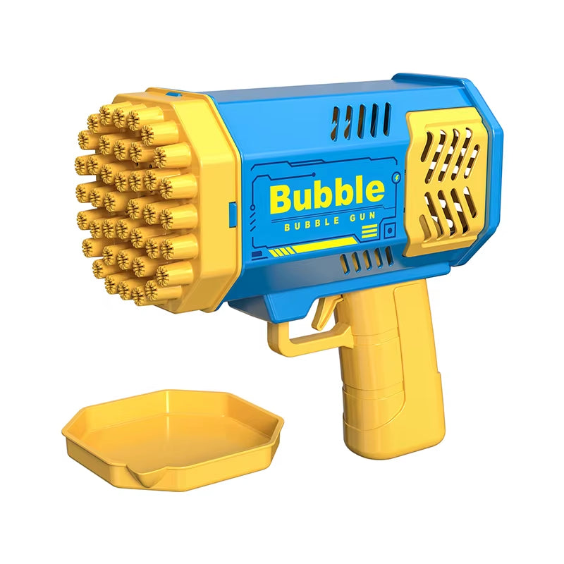 40 Hole Handheld Fully Automatic Space Light Bubble Machine Electric Children'S Toys without Battery without Bubble Water