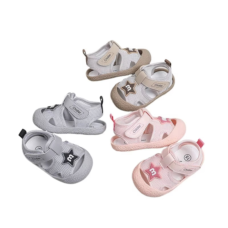 Kids Shoes Baby Boys Girls Summer Sandals Non-Slip Soft Sole Toddler Sandals Breathable Sweat Sandals Sneakers