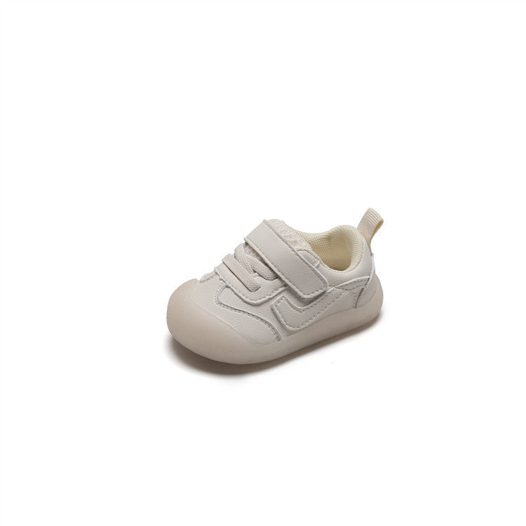 Solid Color Boys And Girls Toddler Soft Bottom Kids White Shoes