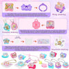 71 PCS DIY Jewel Rings Stickers Magical Kits For Little Girls, Handmade DIY Crafting Rings Bracelet Pendent Keychain, DIY Crafts For Kids, Birthday Gifts Toys For Age 3 4 5 6 Year Old