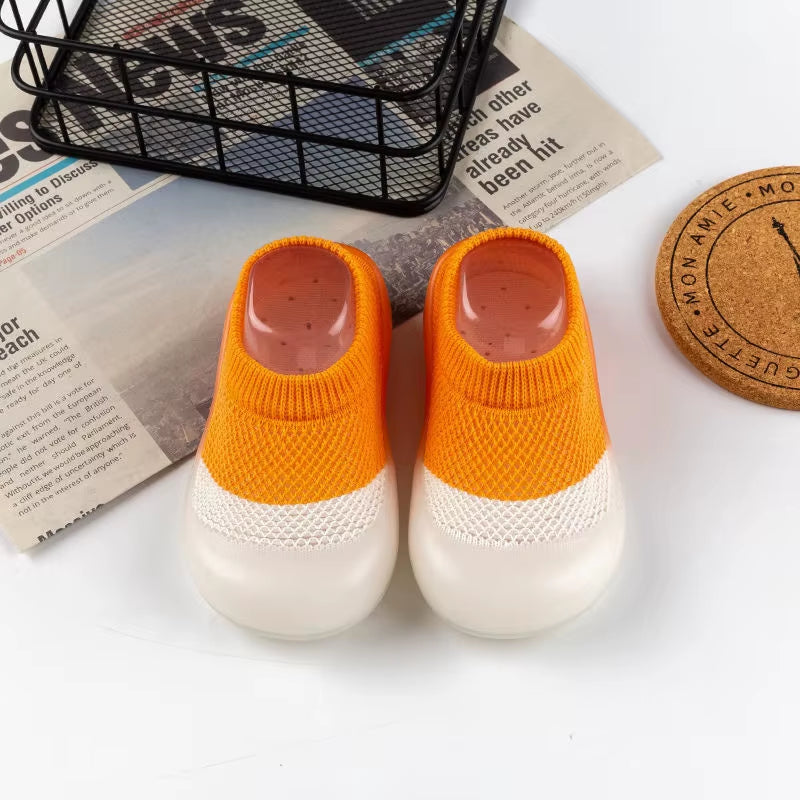 Summer New Combed Cotton anti Slip and Breathable Children'S Soft Sole Shoes Baby Walking Shoes Mesh Faced Baby Floor Socks