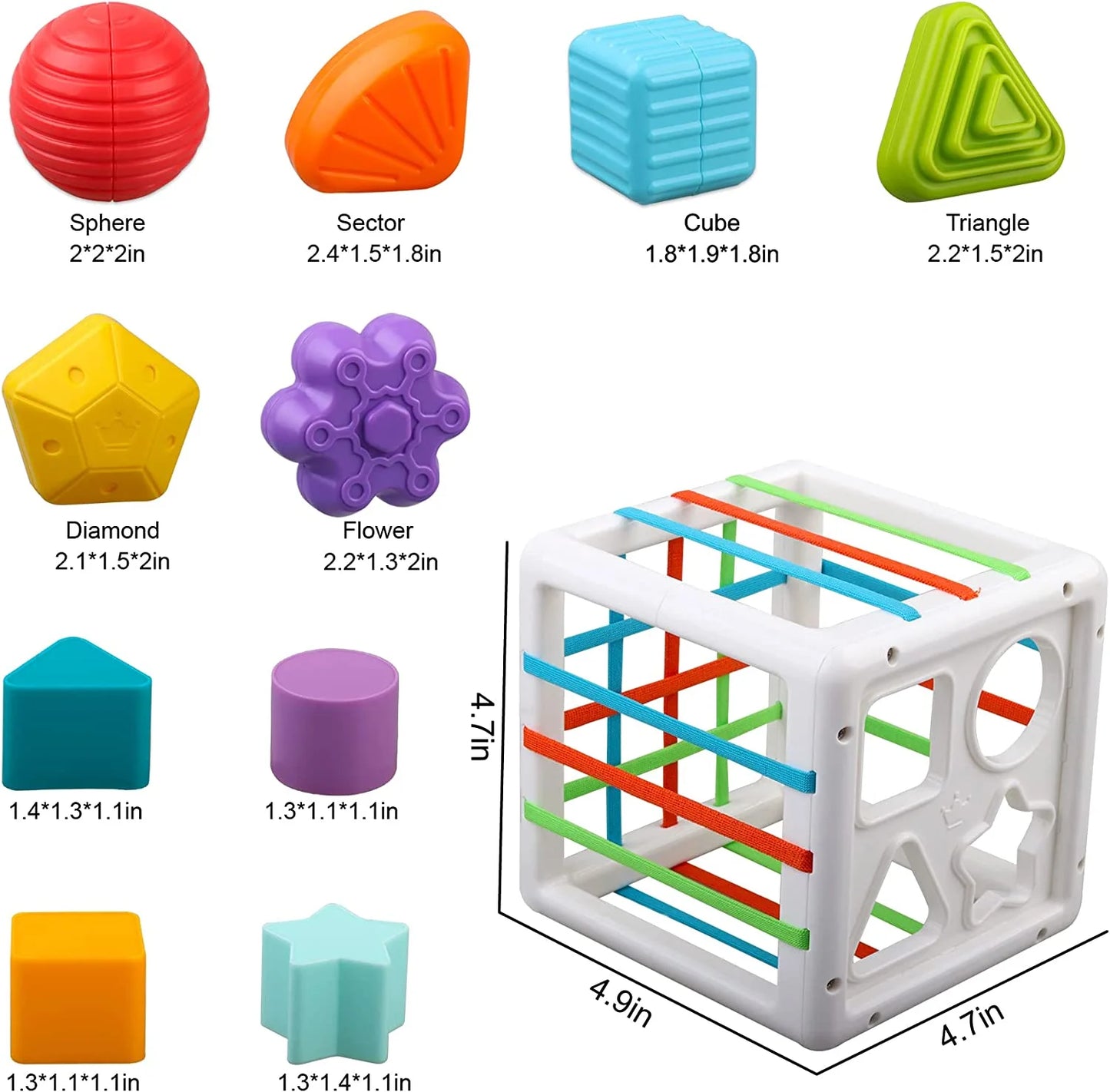 Baby Toys 6-12 Months, Shape Sorter Blocks Toy,Montessori Learning Toys for 1 Year Old Boys Girls Christmas Gifts