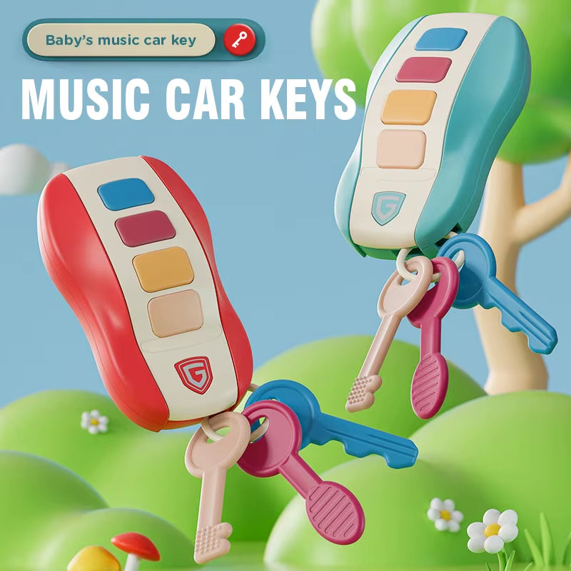 Baby Toys Musical Car Key Vocal Smart Remote Car Voices Pretend Play Educational Toys for Kids Sound Singing Toys Xmas Gifts
